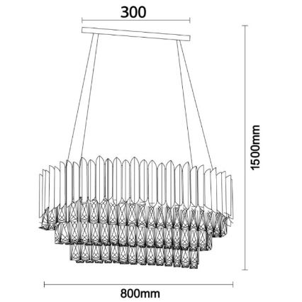 Brilagi - Подвесен полилей на кабел CARLOS 10xE14/40W/230V