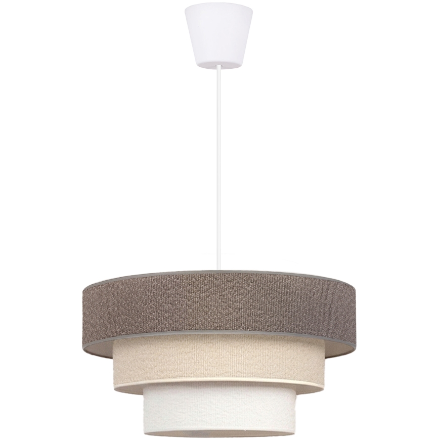 Brilagi - Подвесен полилей на кабел LUNETA 1xE27/60W/230V Ø 40 см сив/кремав/бял