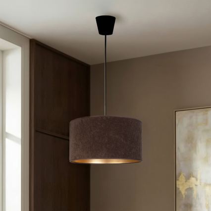 Brilagi - Подвесен полилей на кабел VELVET, 1xE27/60W/230V, диаметър 40 см, кафяв/златист