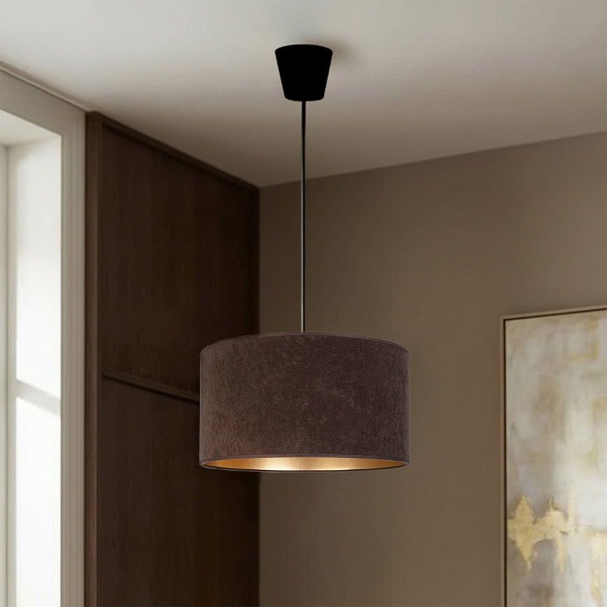 Brilagi - Подвесен полилей на кабел VELVET, 1xE27/60W/230V, диаметър 40 см, кафяв/златист