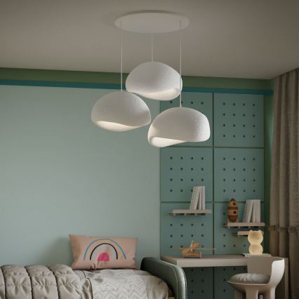 Brilagi - Подвесен полилей WABI SABI, 3xE27/40W/230V, Ø 60 см, бял