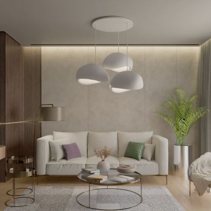 Brilagi - Подвесен полилей WABI SABI, 3xE27/40W/230V, Ø 60 см, бял