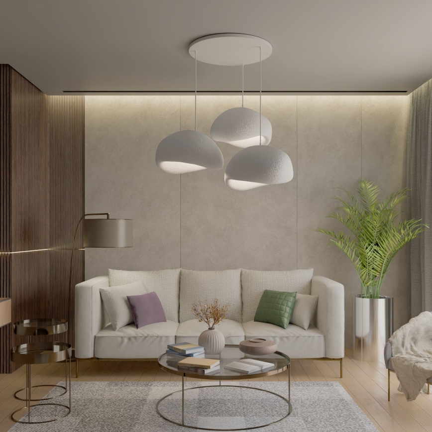 Brilagi - Подвесен полилей WABI SABI, 3xE27/40W/230V, Ø 60 см, бял