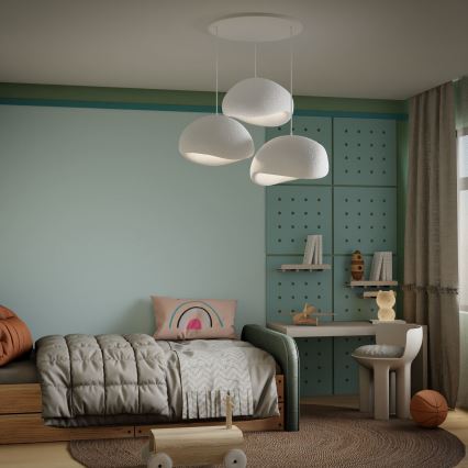 Brilagi - Подвесен полилей WABI SABI, 3xE27/40W/230V, Ø 60 см, бял