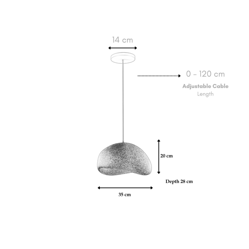 Brilagi - Подвесен полилей WABI SABI на кабел 1xE27/40W/230V, бял