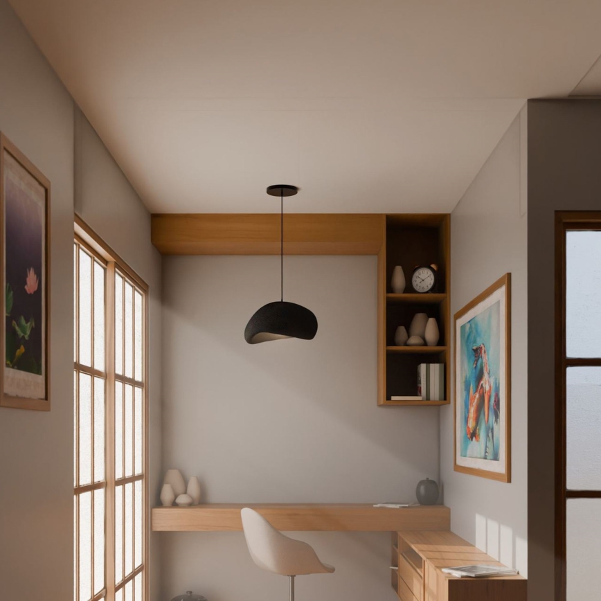 Brilagi - Подвесен полилей WABI SABI на кабел, 1xE27/40W/230V, Ø 35 см, черен