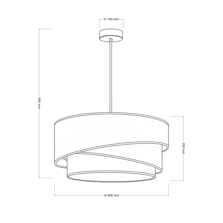 Brilagi - Подвесна лампа ARROW на кабел 1xE27/60W/230V Ø 45 см бежов/кафяв/бял