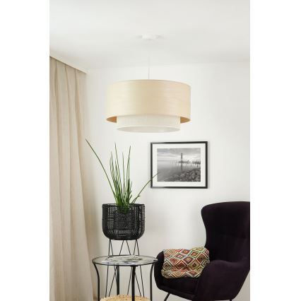 Brilagi - Полилей на кабел ARIZONA BOHO 1xE27/15W/230V диаметър 60 см бежово/бяло
