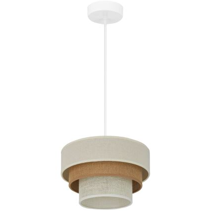 Brilagi - Полилей на кабел DENVER LUNETA 1xE27/15W/230V Ø 25 см бежов/кафяв/крем