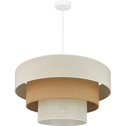 Brilagi - Полилей на кабел DENVER LUNETA 1xE27/15W/230V Ø 60 см бежов/кафяв/крем