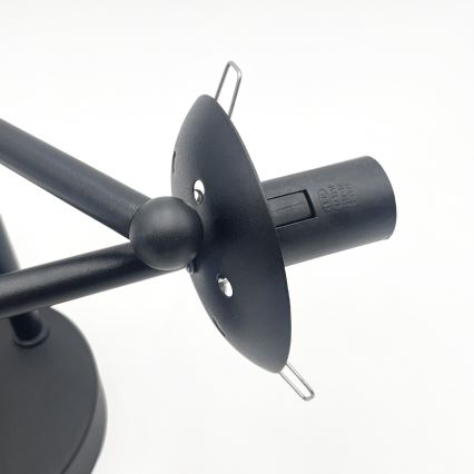 Brilagi - Полилей MALIVA за повърхностен монтаж, 3xE14/15W/230V, черен/прозрачен