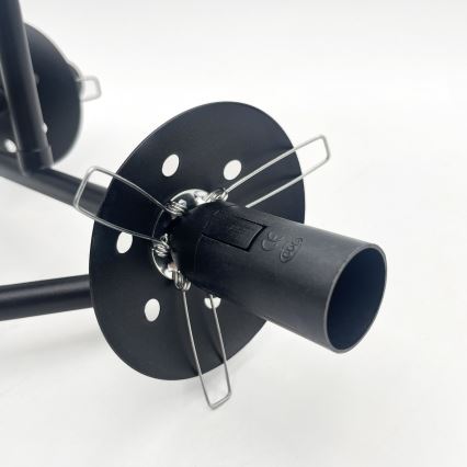 Brilagi - Полилей MALIVA за повърхностен монтаж, 3xE14/15W/230V, черен/прозрачен