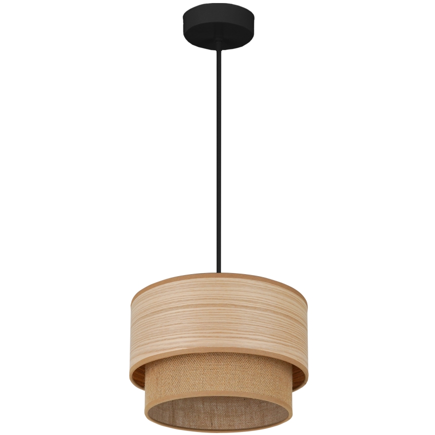 Brilagi - Полилей на кабел MONTANA BOHO 1xE27/15W/230V диаметър 25 см кафяв/черен