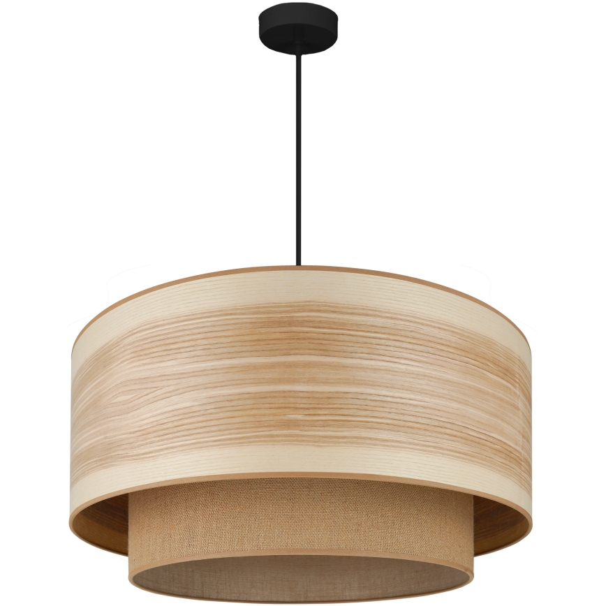 Brilagi - Полилей на кабел MONTANA BOHO 1xE27/15W/230V диаметър 60 см кафяв/черен
