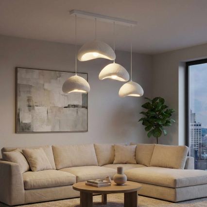 Brilagi - Полилей на шнур LUNA 4xE27/40W/230V бял