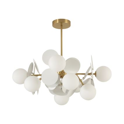 Brilagi - Полилей на штанга BALMO 8xG9/9W/230V диаметър 60 см златист/бял