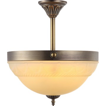 Brilagi - Полилей на тръба DAHLIA 3xE27/40W/230V Ø 37 см месинг