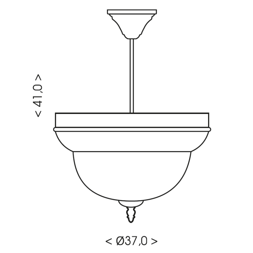 Brilagi - Полилей на тръба DAHLIA 3xE27/40W/230V Ø 37 см месинг