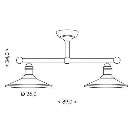 BRILAGI - Полилей на тръба FORGE 2xE27/60W/230V мед/патина