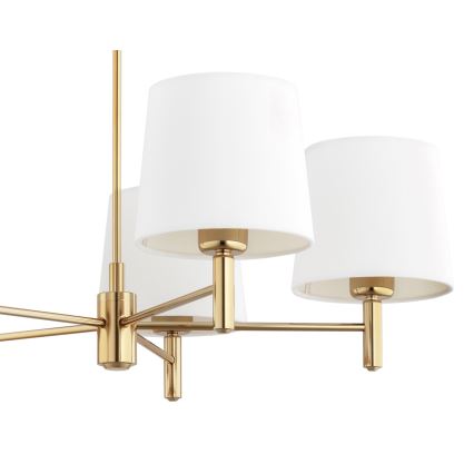 BRILAGI - Полилей на тръба MONTE 5xE27/60W/230V кремав/златист