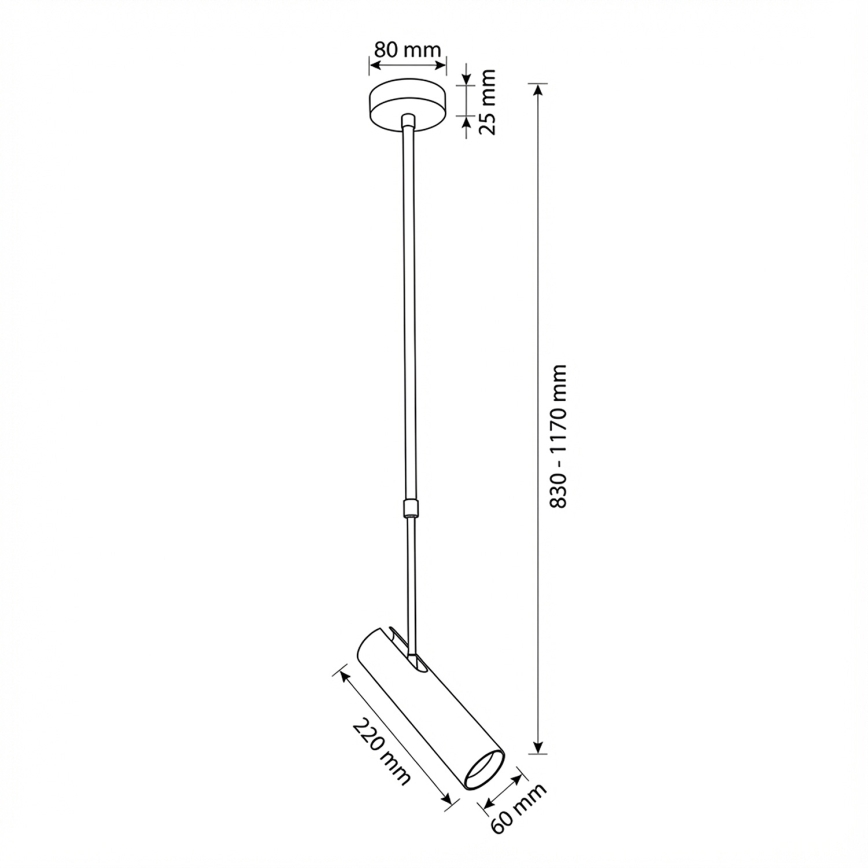 Brilagi - Полилей на тръба SELE 1xGU10/30W/230V бял