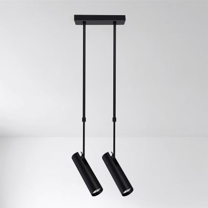 Brilagi - Полилей на тръба SELE 2xGU10/30W/230V черен