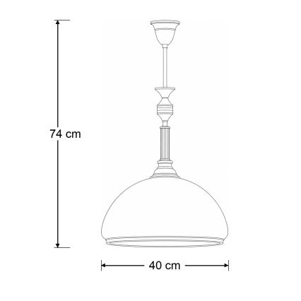 Brilagi - Полилей на тръба TAURUS 1xE27/15W/230V Ø 40 см бронзов