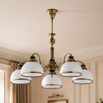 Brilagi - Полилей на тръба TAURUS 5xE27/15W/230V диаметър 70 см бронзов