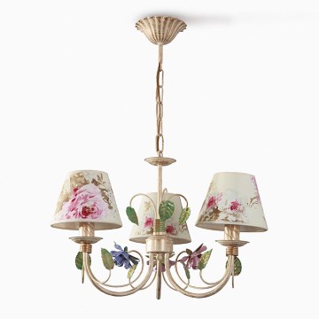 BRILAGI - Полилей на верига CAMELLIA 3xE14/40W/230V пъстроцветен/бежов/патина