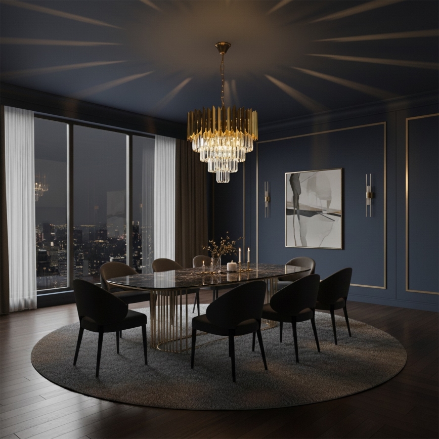 Brilagi - Полилей на верига CRISTAL 5xE14/40W/230V Ø 45 см