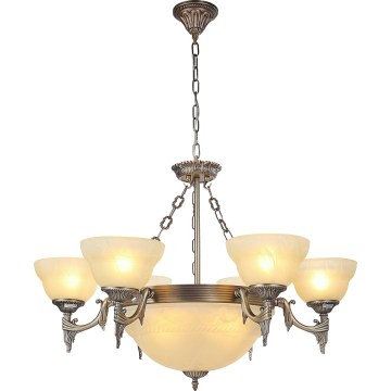 Brilagi - Полилей на верига DAHLIA, 9xE27/40W/230V, Ø 74 cm, месинг
