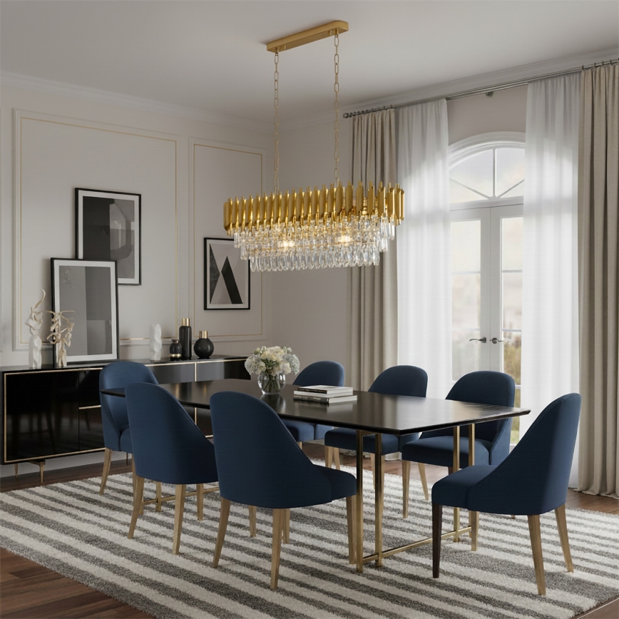 Brilagi - Полилей на верига ECLIPSE 10xE14/10W/230V 78x28 cm златен