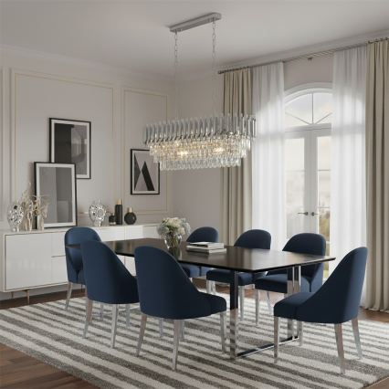 Brilagi - Полилей на верига ECLIPSE 10xE14/10W/230V 78x28 см сребрист