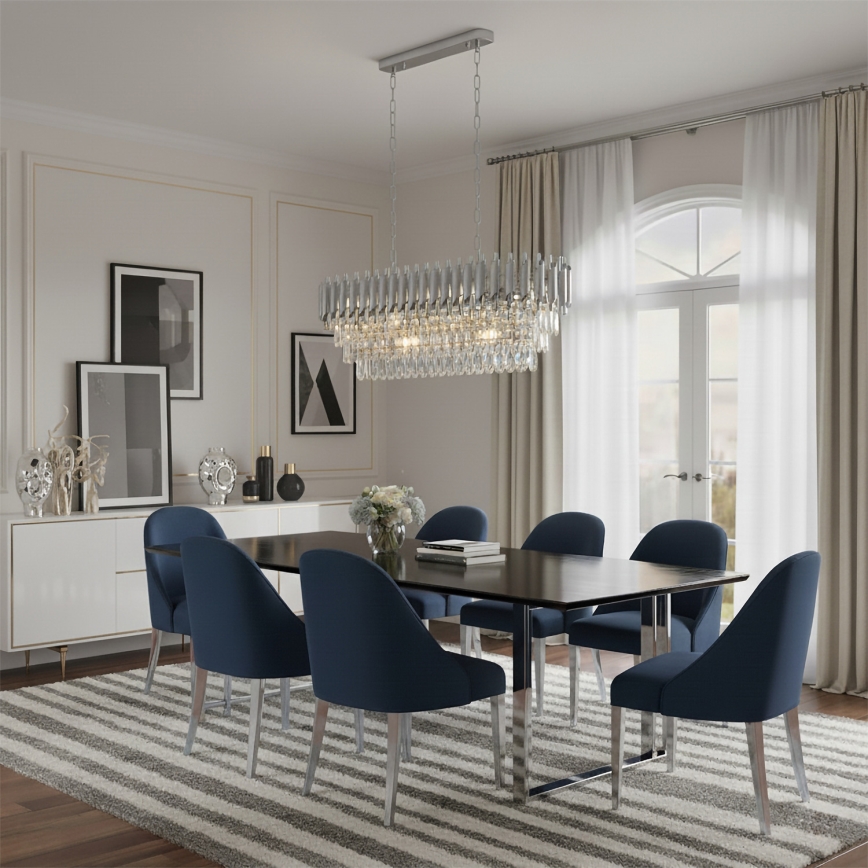 Brilagi - Полилей на верига ECLIPSE 10xE14/10W/230V 78x28 см сребрист