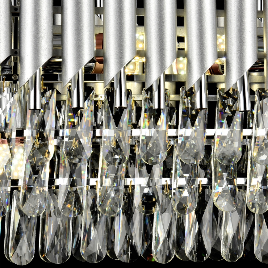 Brilagi - Полилей на верига ECLIPSE 10xE14/10W/230V 78x28 см сребрист