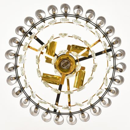 Brilagi - Полилей на верига ECLIPSE 5xE14/10W/230V диаметър 38 cm черен/златист