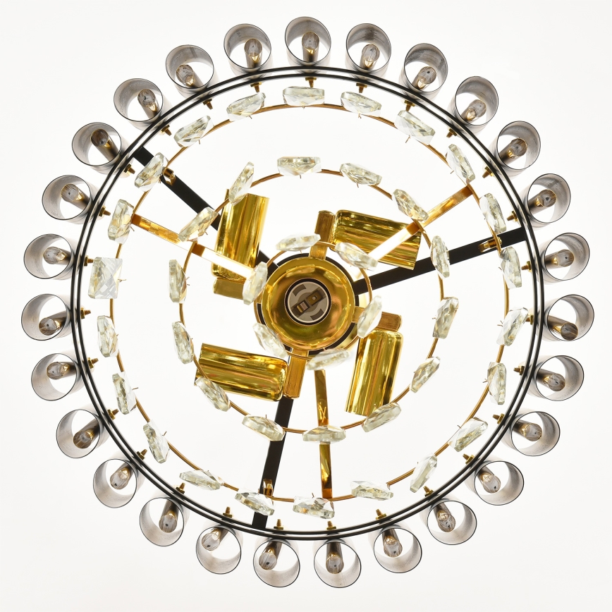 Brilagi - Полилей на верига ECLIPSE 5xE14/10W/230V диаметър 38 cm черен/златист