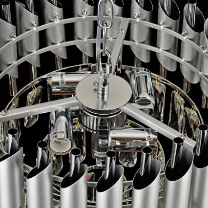 Brilagi - Полилей на верига ECLIPSE 5xE14/10W/230V диаметър 38 cm сребрист