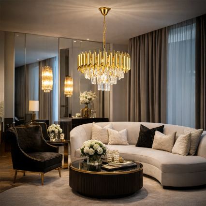 Brilagi - Полилей на верига ECLIPSE 5xE14/10W/230V Ø 38 см златен