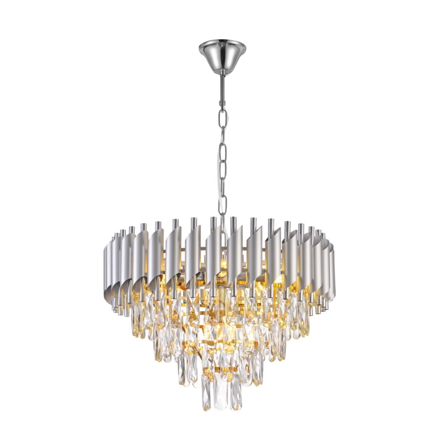 Brilagi - Полилей на верига ECLIPSE 7xE14/10W/230V Ø 48 см сребрист