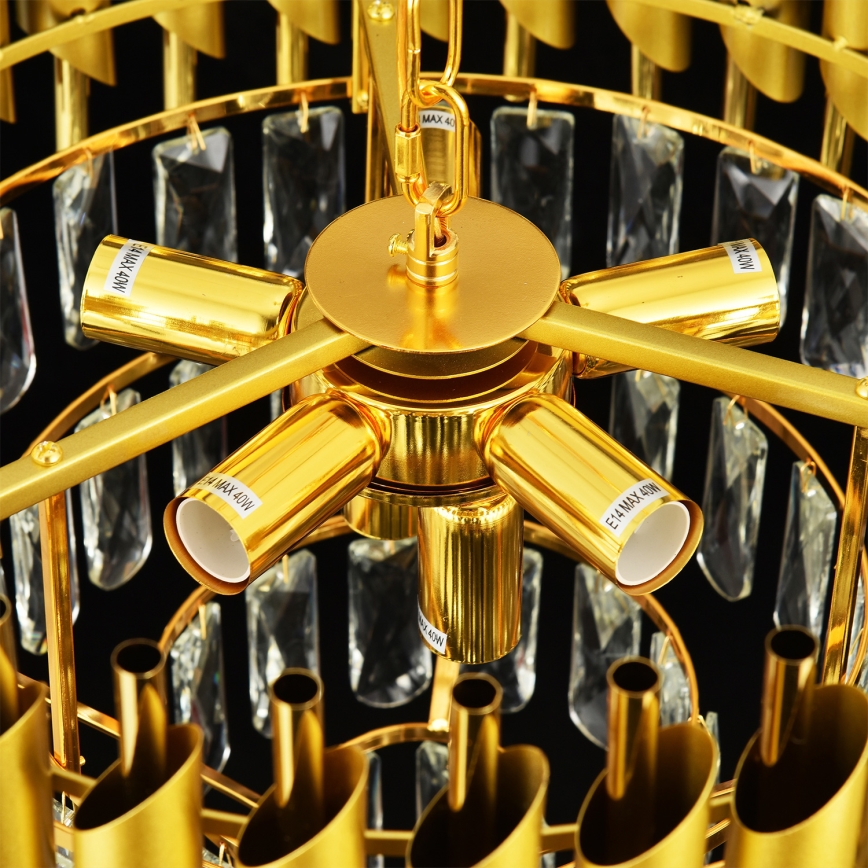 Brilagi - Полилей на верига ECLIPSE 7xE14/10W/230V Ø 48 см златен