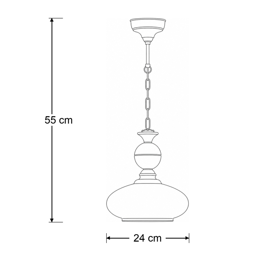 Brilagi - Полилей на верига MOLLERO 1xE27/15W/230V Ø 24 см бронз/патина