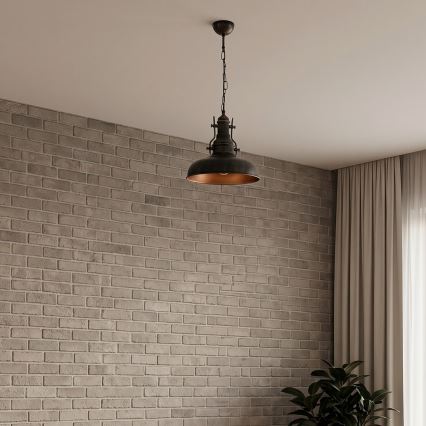 Brilagi - Полилей на верига PYRONIC 1xE27/40W/230V Ø 32 см бронзов/патина