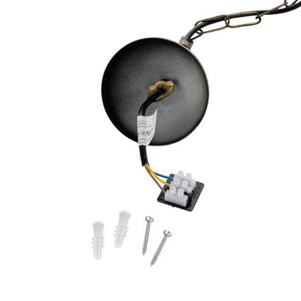 Brilagi - Полилей на верига PYRONIC 1xE27/40W/230V Ø 32 см бронзов/патина