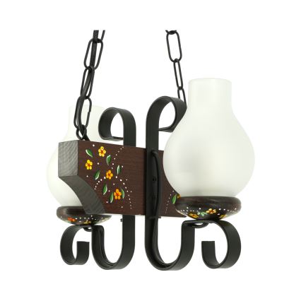 Brilagi - Полилей на верига QUEEN 2xE14/40W/230V бук/венге