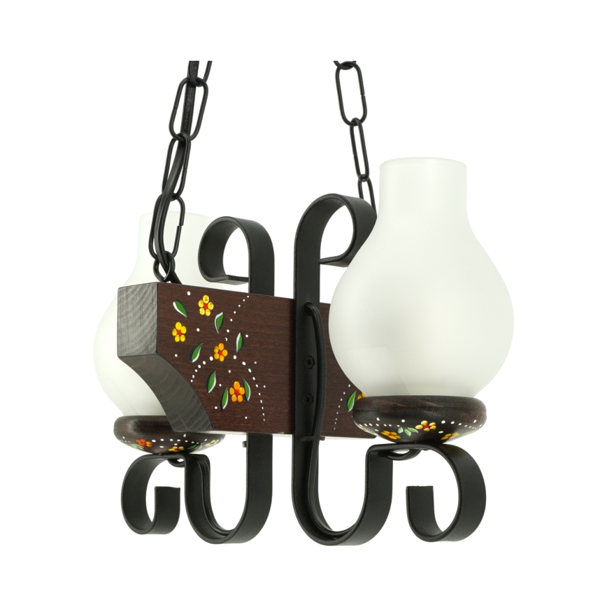 Brilagi - Полилей на верига QUEEN 2xE14/40W/230V бук/венге