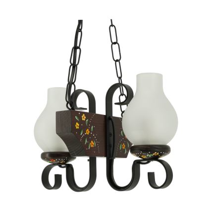 Brilagi - Полилей на верига QUEEN 2xE14/40W/230V бук/венге