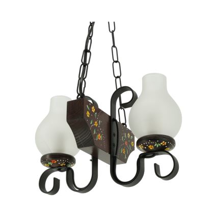 Brilagi - Полилей на верига QUEEN 2xE14/40W/230V бук/венге