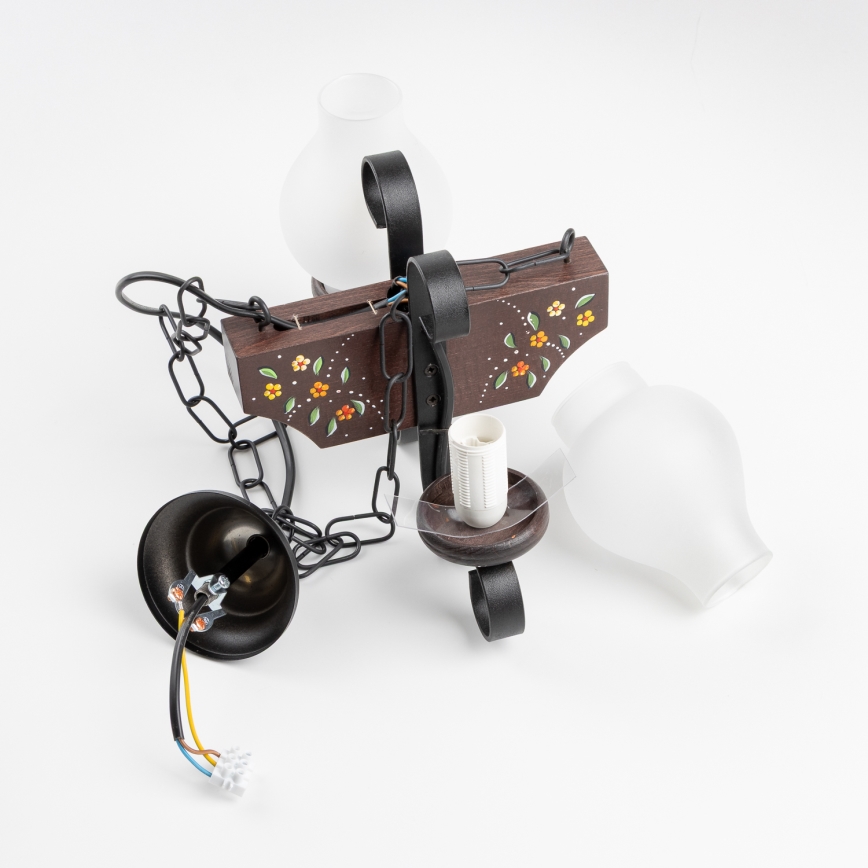 Brilagi - Полилей на верига QUEEN 2xE14/40W/230V бук/венге