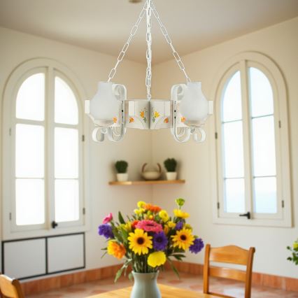 Brilagi - Полилей на верига QUEEN 4xE14/40W/230V бук/крем